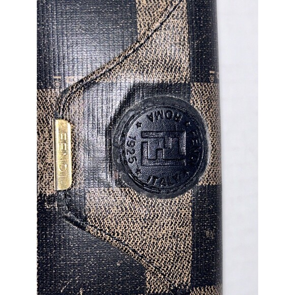 Vintage FENDI Italy Brown Classic Checkered Sunglass CASE ONLY - Picture 5 of 16